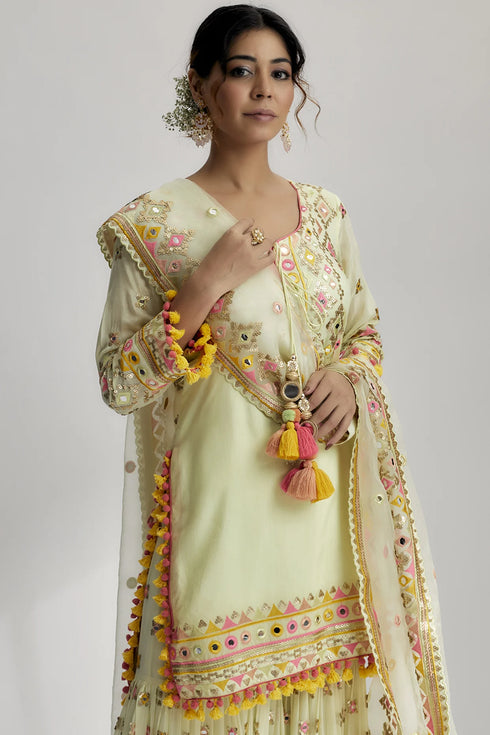 Friya Short Kurta Sharara Set